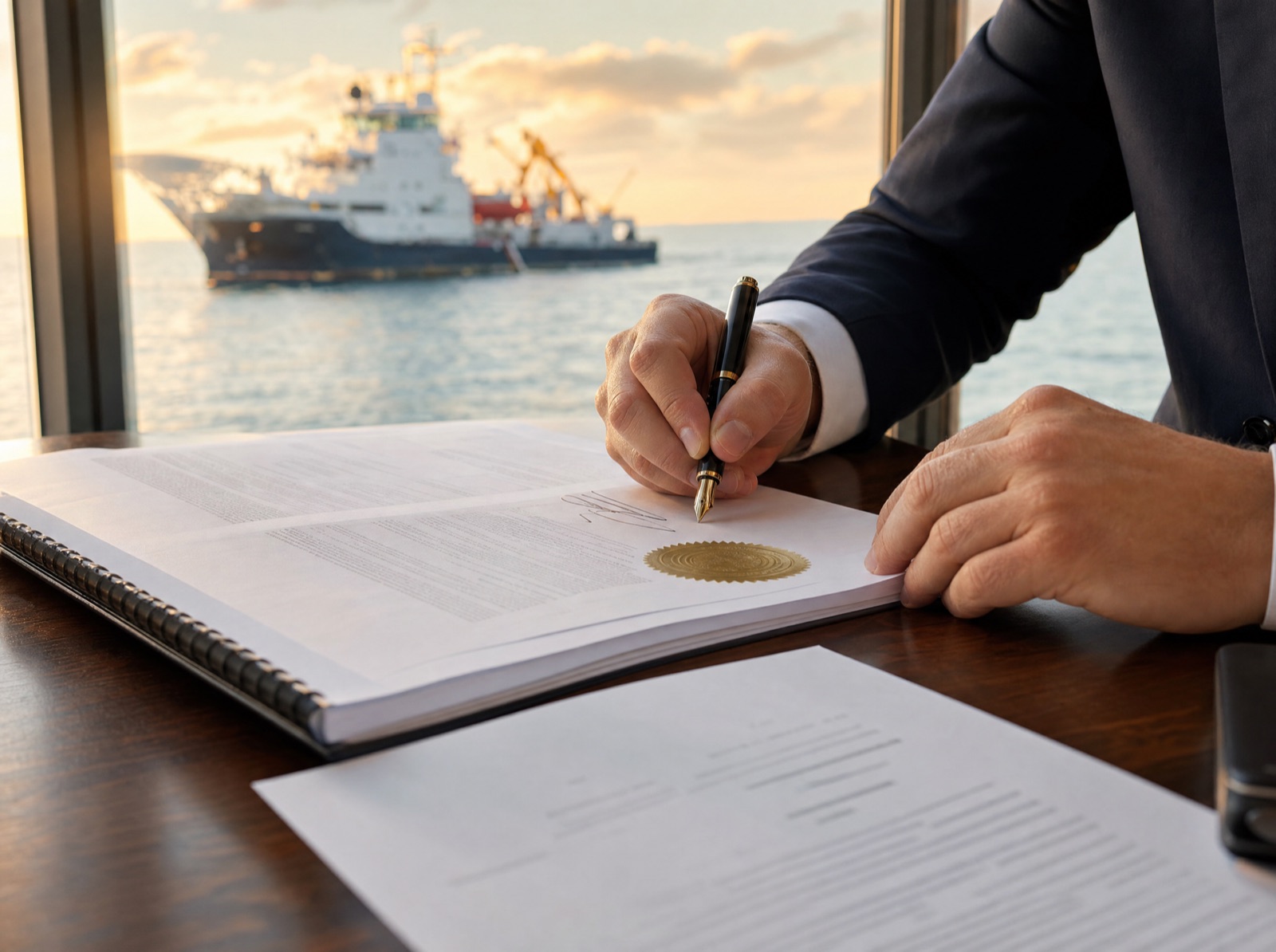A named practitioner signing a completed environmental assessment report
